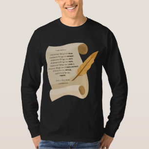 Philippinen 4:8 KJV Bibel Quote Scroll Männer T-Shirt