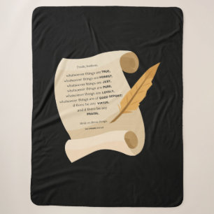 Philippinen 4:8 KJV Biokonzept-Scroll Sherpadecke