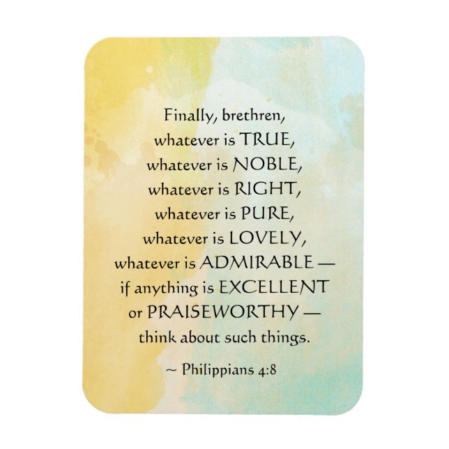 Philippinen: 4:8 Was auch immer wahr ist, Magnet (Vertikal)