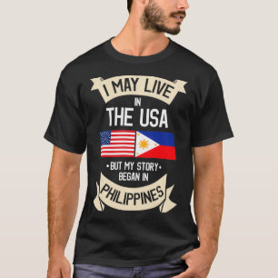 Philippinen American Flag USA Filipino Roots Gifts T-Shirt