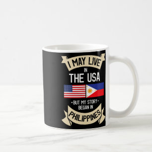 Philippinen Amerikanische Flagge USA Philippinisch Kaffeetasse