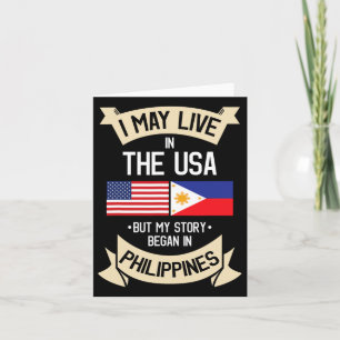Philippinen Amerikanische Flagge USA Philippino Ro Karte
