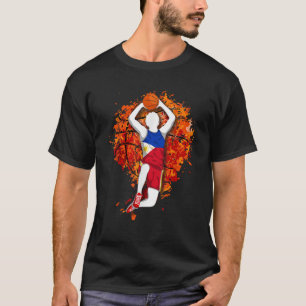 Philippinen Basketball Philippinische Flagge Sl T-Shirt