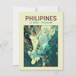 Philippinen, Boote in wunderschönen El Nido, Palaw Postkarte