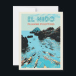 Philippinen, Boote in wunderschönen El Nido, Palaw Postkarte<br><div class="desc">Ein wunderbares Geschenk für jeden philippinischen Fan, ideal zum Senden oder Spenden an einen Freund. Diese lebendige originale Postkarte zeigt den traditionellen Katamaran in El Nido, einem der besten touristischen Ziele der Philippinen und ein Naturwunder, das sich an der nördlichsten Spitze der Insel Palawan befindet. Es ist ideal zum Sammeln,...</div>