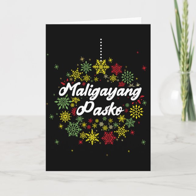 Philippinen Christmas Maligayang Pasko Card Karte (Vorderseite)
