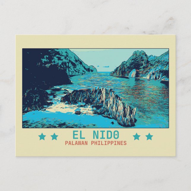 Philippinen, El Nido Palawan Wunder der Natur Post Postkarte (Vorderseite)