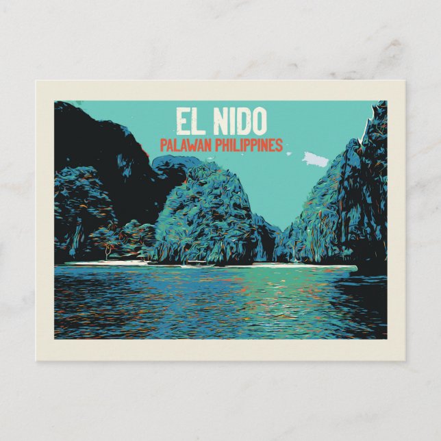 Philippinen, El Nido Wunder der Natur, Palawan Postkarte (Vorderseite)