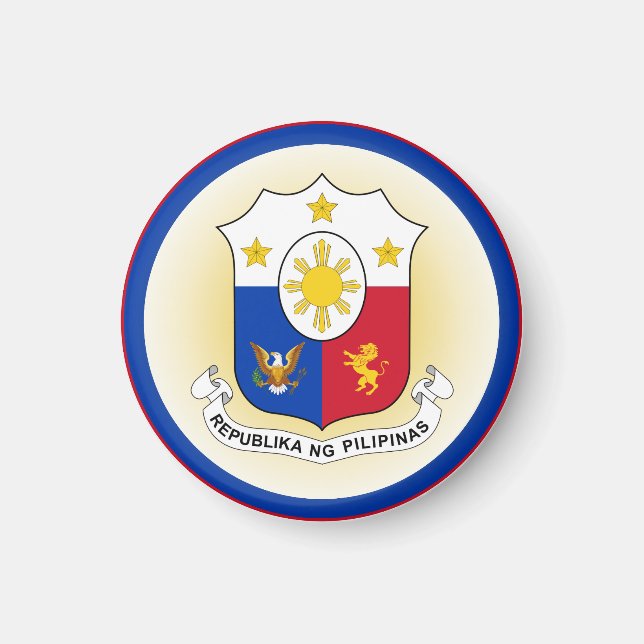Philippinen-Erbe-Emblem Magnet (Vorne)