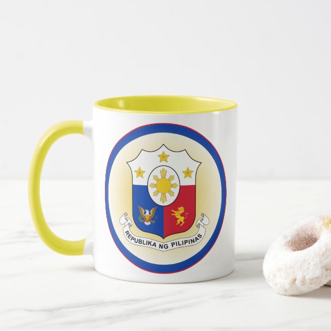 Philippinen-Erbe-Emblem Tasse (Mit Donut)