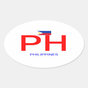 Philippinen - Euro-ähnlicher ovaler Aufkleber