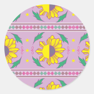 Philippinen Filipina Pilipina Girly Floral Runder Aufkleber