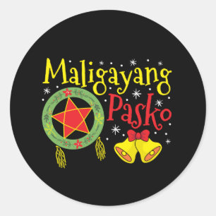 Philippinen Filipino Christmas Maligayang Pasko Runder Aufkleber