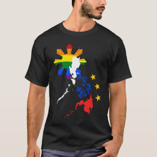 Philippinen Filipino Filipina Gay Pride LGBTQ Lesb T-Shirt