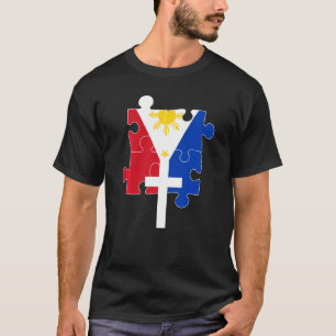 Philippinen Filipino Filipina Katholisch Puzzle Kr T-Shirt