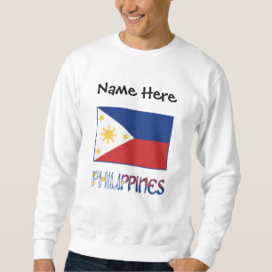 Philippinen Filipino Flag Personalisiert Sweatshirt