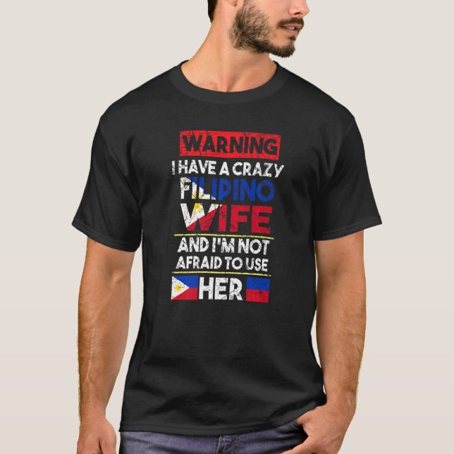 Philippinen Filipino Frau Filipina Holzlöffel A T-Shirt (Vorderseite)