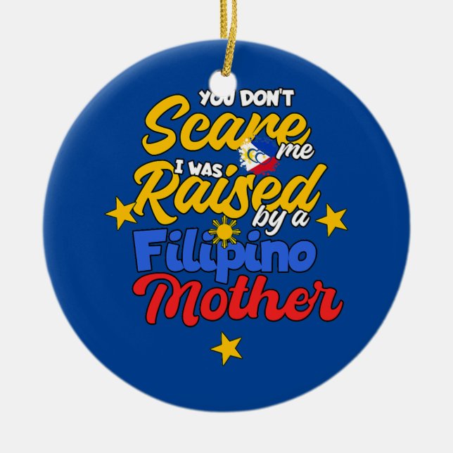 Philippinen Filipino Frau Filipina Kindermutter No Keramik Ornament (Vorne)