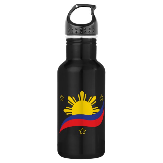 Philippinen Filipino Pinoy Flag Edelstahlflasche (Vorderseite)
