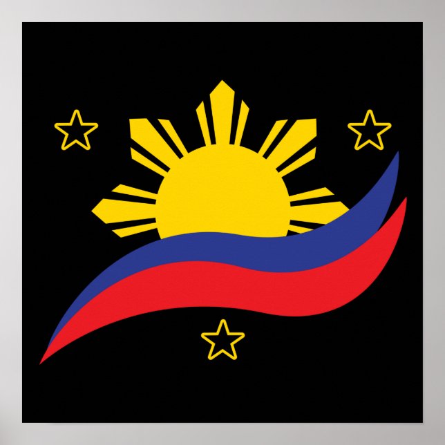 Philippinen Filipino Pinoy Flag Poster (Vorne)