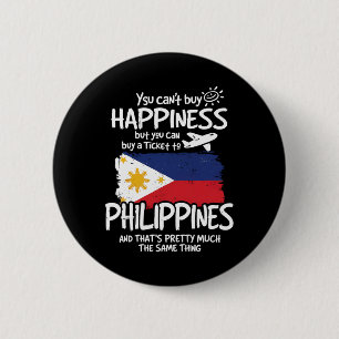 Philippinen Filipino Urlaub Vintage Souvenir Mann Button