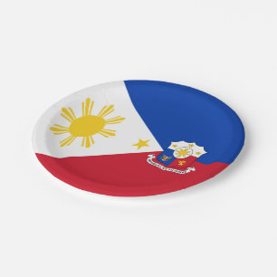 Philippinen flag-coat of arms  pappteller