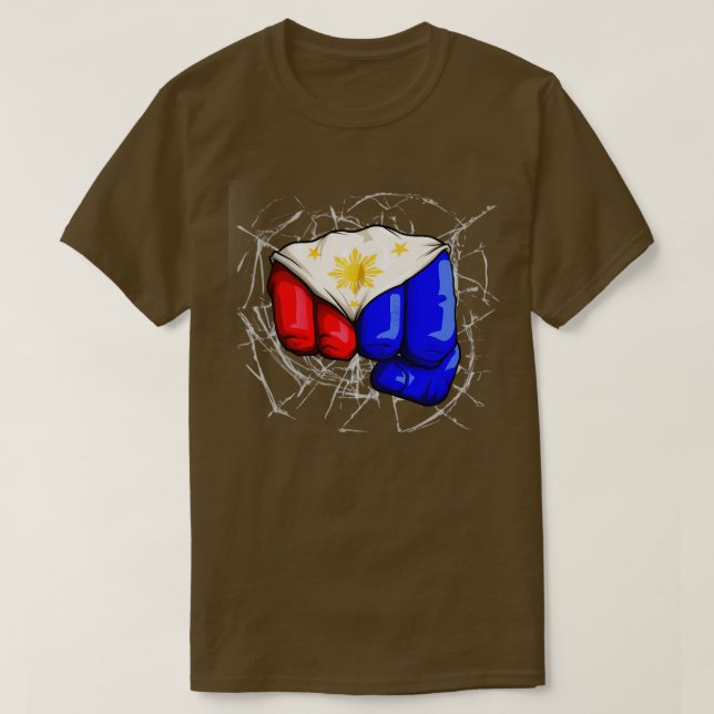 Philippinen Flag Filipino Laban Lang Pinoy De T-Shirt (Design vorne)