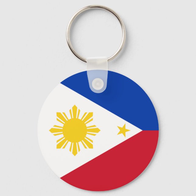 Philippinen Flag Gibney The MUSEUM Zazzle Schlüsselanhänger (Vorderseite)