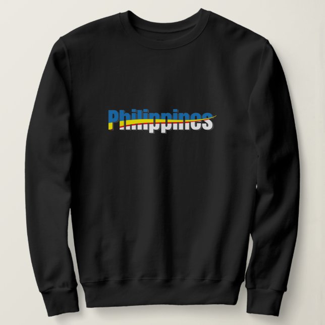 Philippinen Flag Pride - Typografie Art Sweatshirt (Design vorne)
