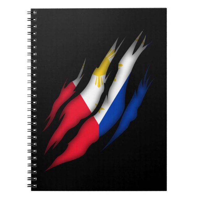 Philippinen Flag Proud Filipino Notizblock (Vorderseite)