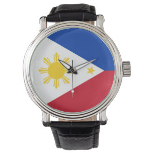 Philippinen-Flagge Armbanduhr