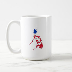 Philippinen-Flagge auf der Karte Kaffeetasse