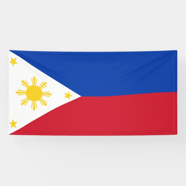 Philippinen-Flagge Banner (Horizontal)