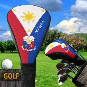Philippinen-Flagge, Emblem/Golf Clubs-Abdeckung Golf Headcover