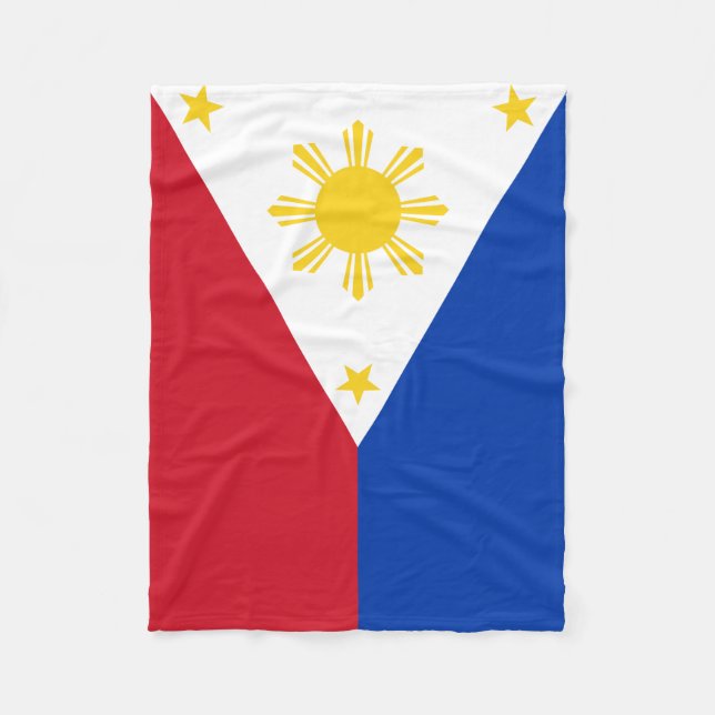Philippinen-Flagge Fleecedecke (Vorderseite)