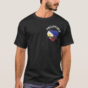 Philippinen-Flagge Herz Pinoy Filipino Männer Jung T-Shirt