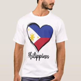 Philippinen-Flagge Herz Pinoy Filipino T-Shirt