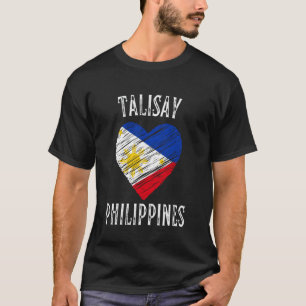 Philippinen-Flagge Herz Talisay City T-Shirt