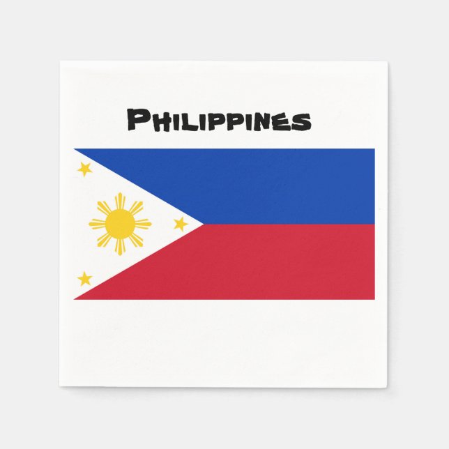 Philippinen-Flagge Napkin Serviette (Vorderseite)
