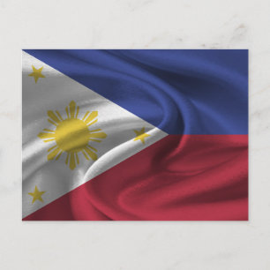 Philippinen-Flagge Postkarte