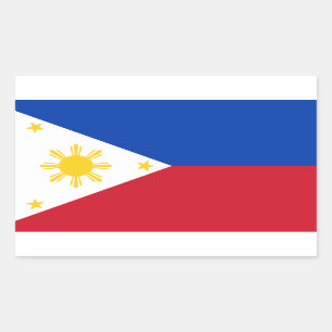 Philippinen-Flagge Rechteckiger Aufkleber