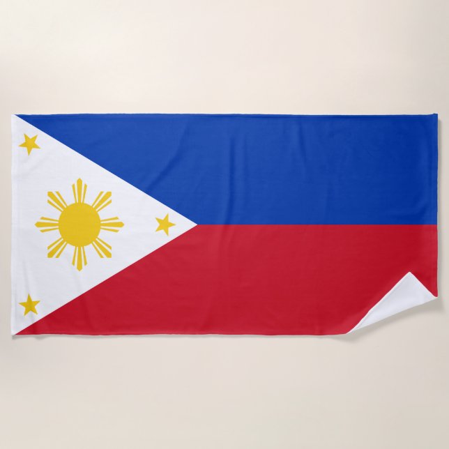 Philippinen-Flagge Strandtuch (Vorderseite)
