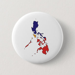 Philippinen-Flaggen-Karte Größengleich Button