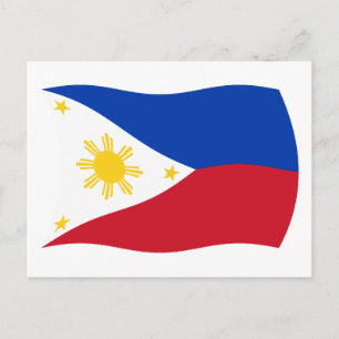 Philippinen Flaggen Postkarte