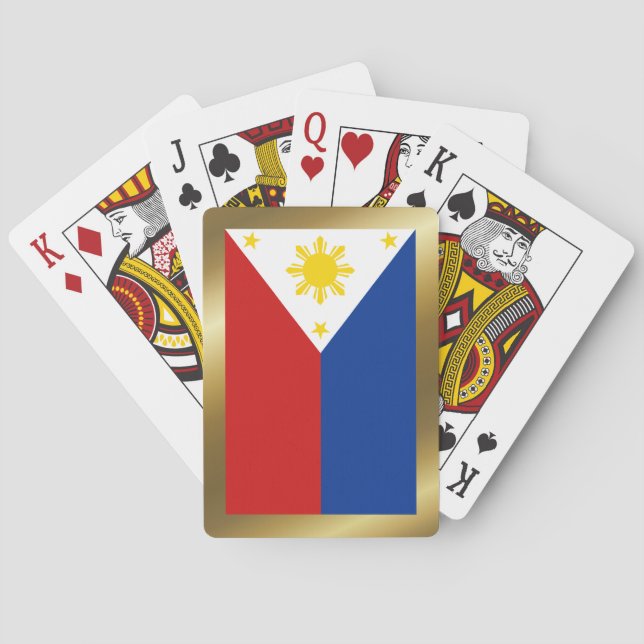Philippinen-Flaggenplatzierungskarten Spielkarten (Rückseite)