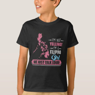 Philippinen Girl Spaß Filipino Yelling Filipina T-Shirt