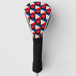 Philippinen Golf Lover Herzmuster Filipino Flag Golf Headcover