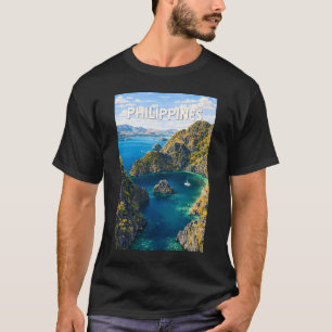 Philippinen Illustration Reise Kunst Vintage T-Shirt