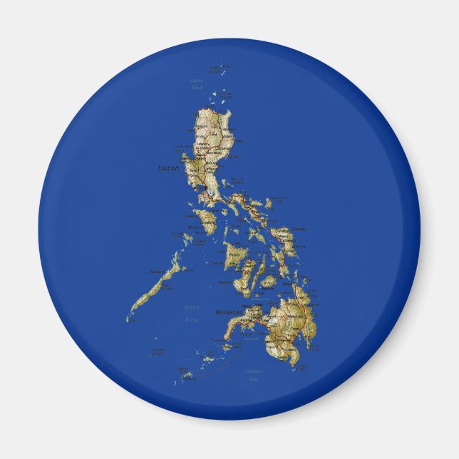 Philippinen-Kartenmagnet Magnet (Vorne)