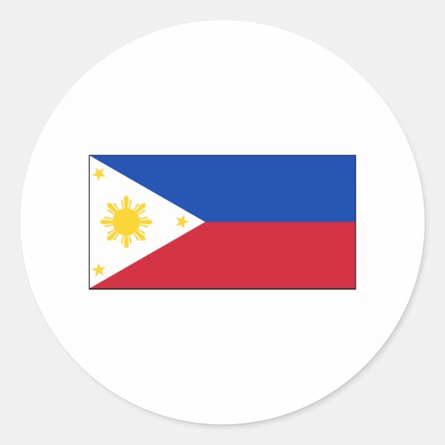 Philippinen KENNZEICHNEN International Runder Aufkleber (Vorderseite)